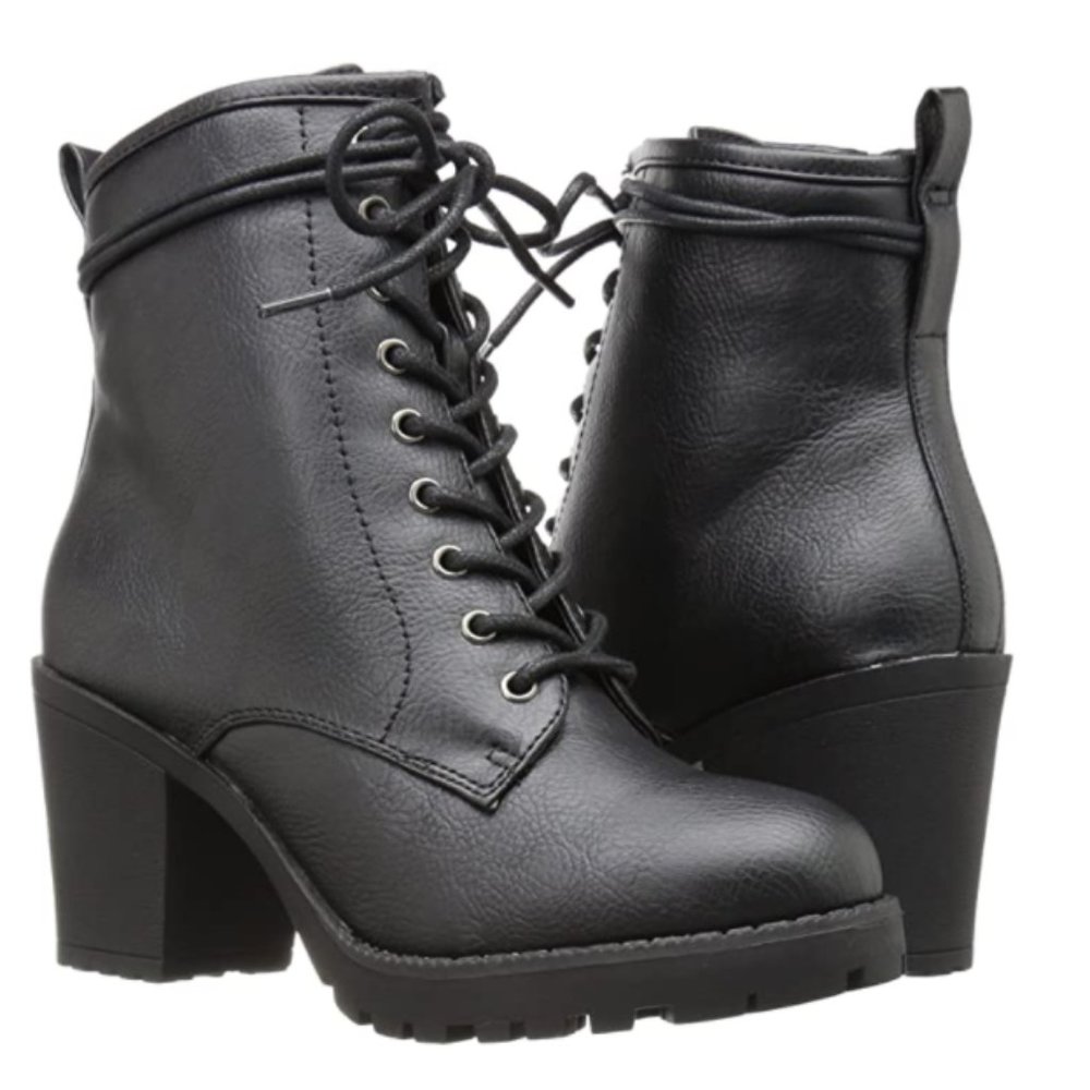 Zigi Soho Kourtlan Lace Up Ankle Boot Sz 7.5 Black